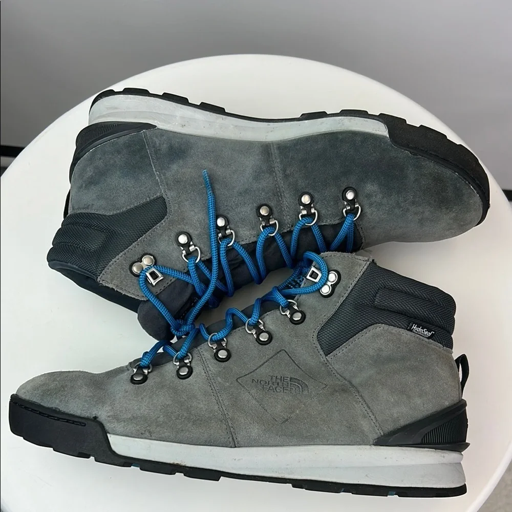 The North Face Larimer Waterproof Gray and Blue Outdoor Winter Mid Boots